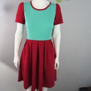 LuLaRoe Amelia Dress Full Skirt Size Small